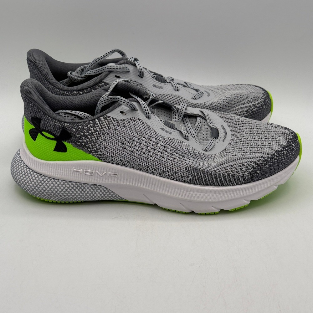 Under Armour UA HOVR Turbulence 2 Shoes Mens Size 8 Grey Green 3026520-011